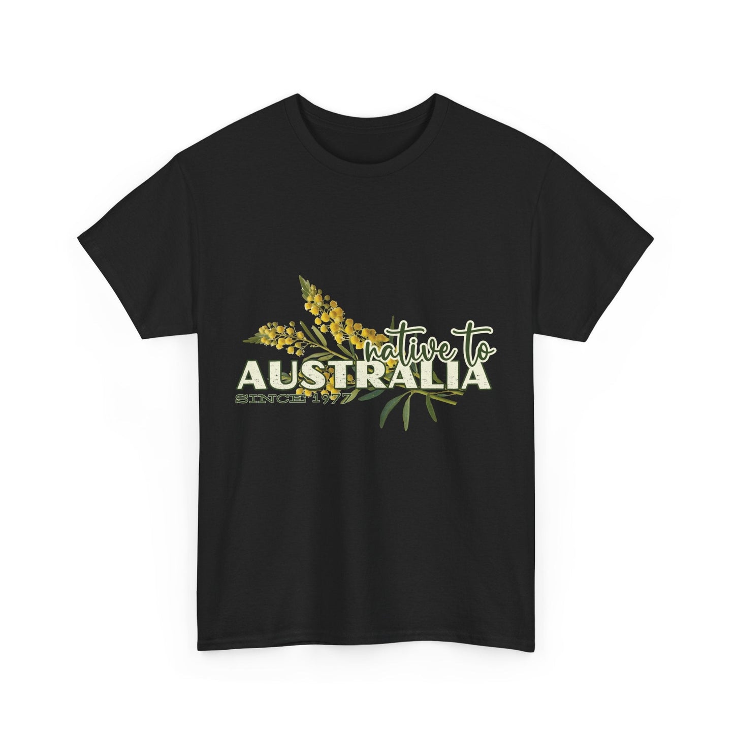 Native to Australia Wattle flower custom design t shirt - Solei Designs