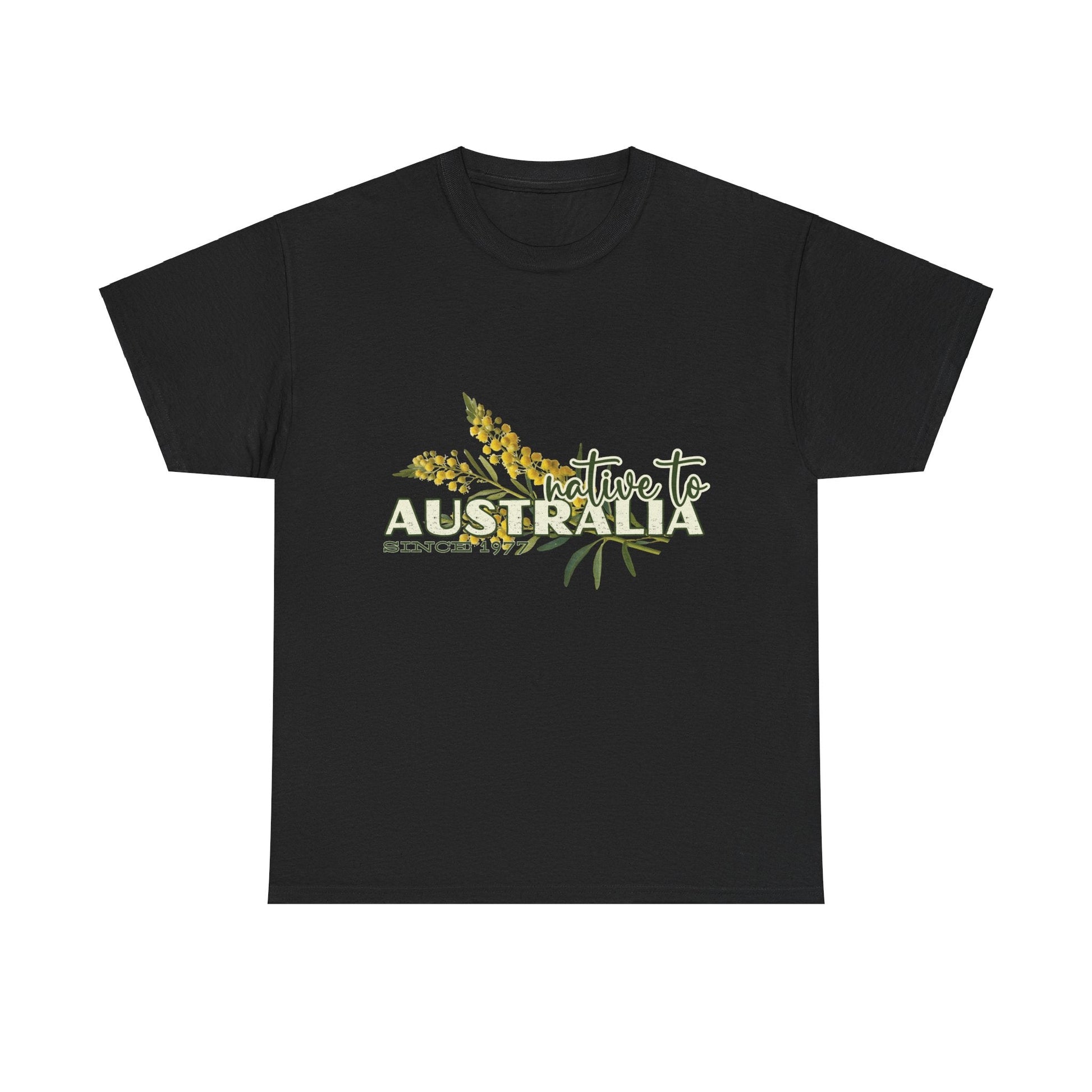 Native to Australia Wattle flower custom design t shirt - Solei Designs