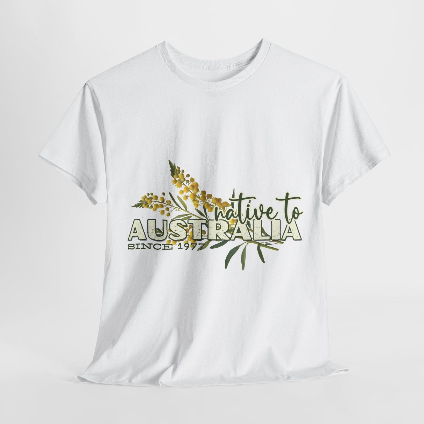 Native to Australia Wattle flower custom design t shirt - Solei Designs