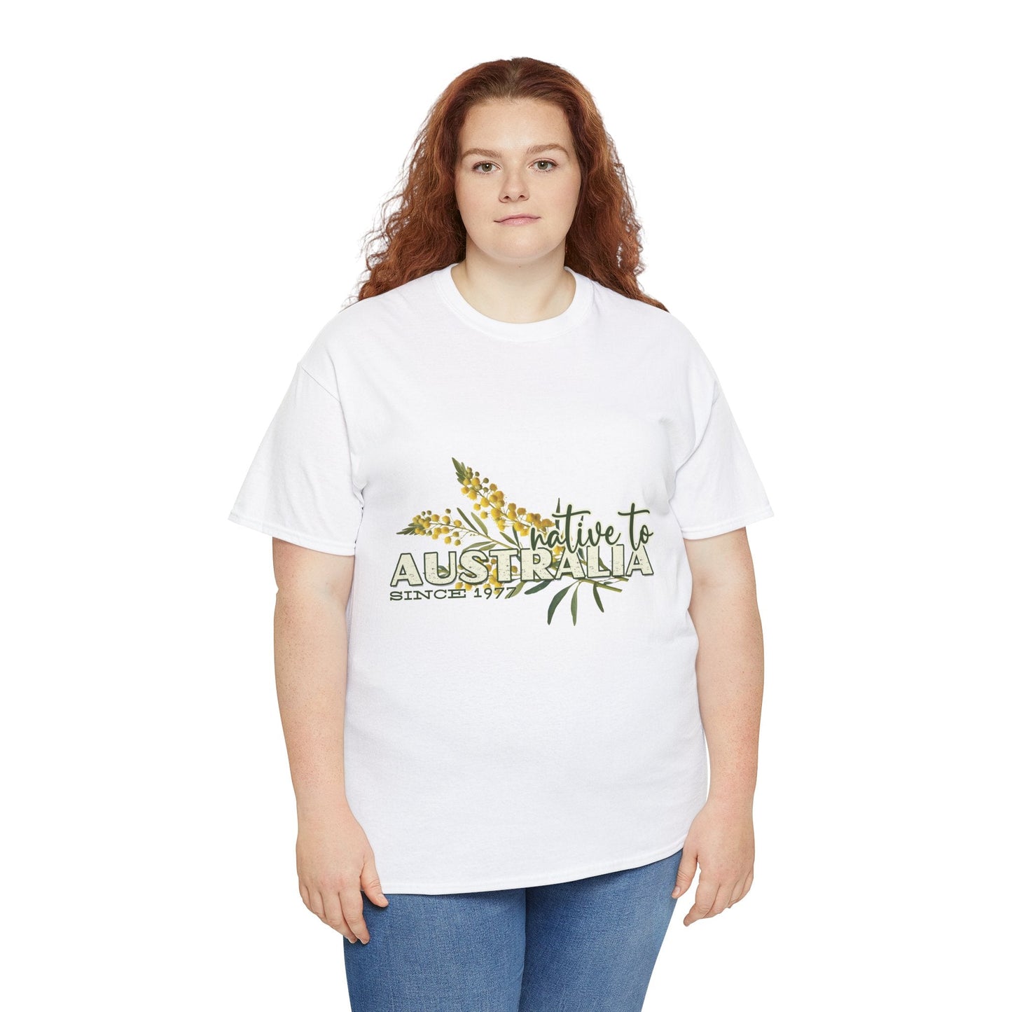 Native to Australia Wattle flower custom design t shirt - Solei Designs