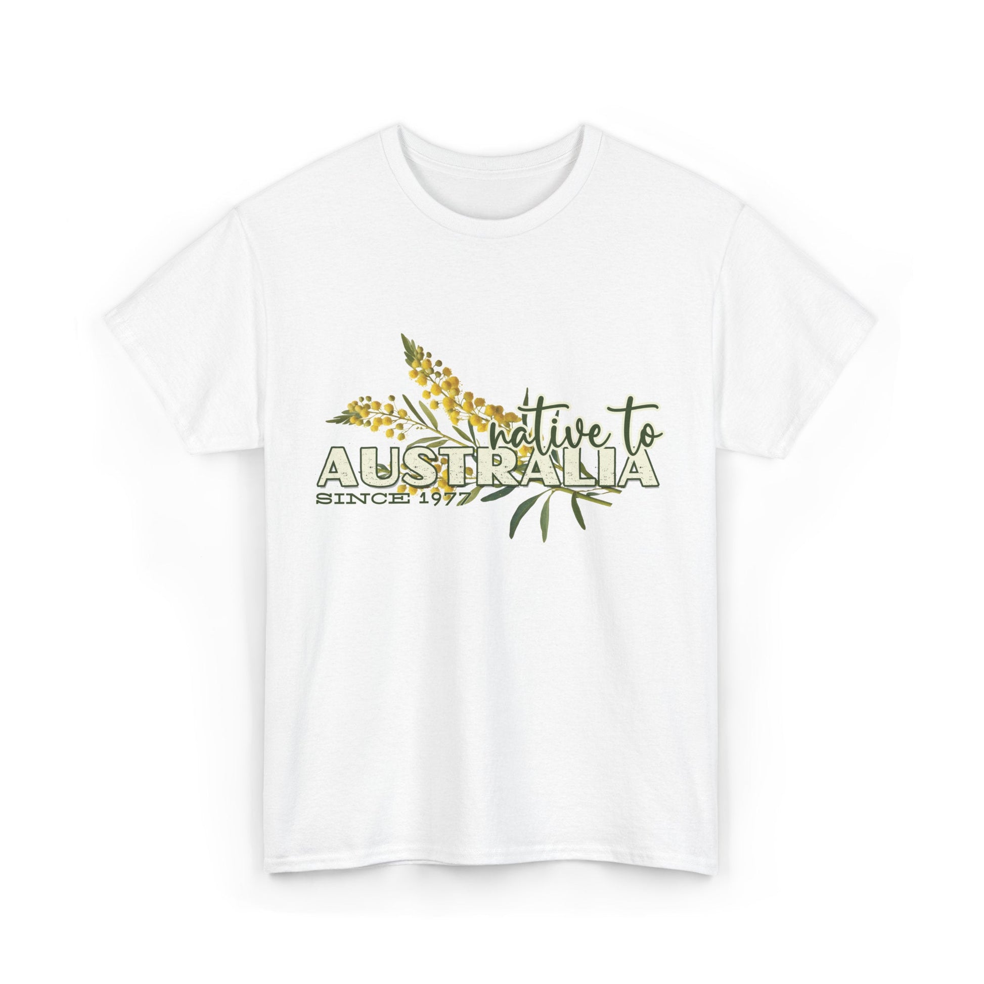 Native to Australia Wattle flower custom design t shirt - Solei Designs