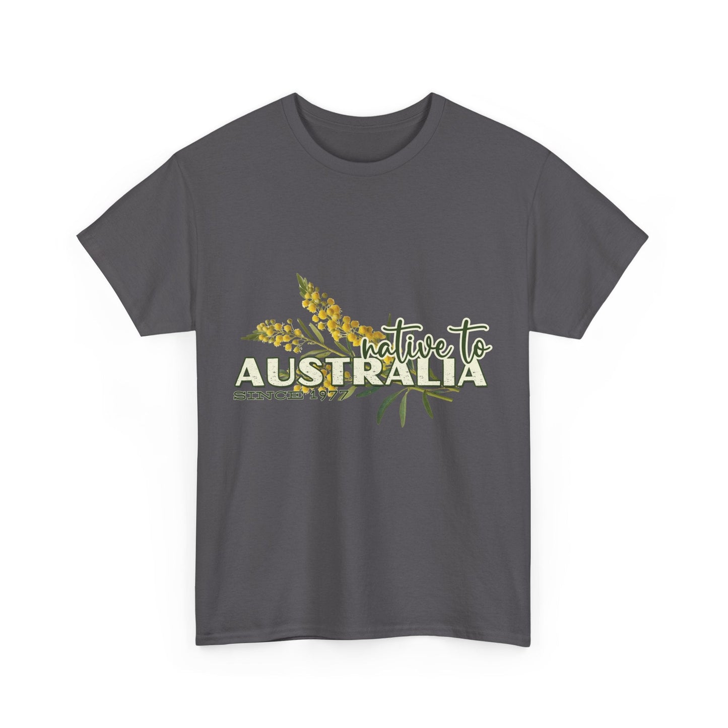 Native to Australia Wattle flower custom design t shirt - Solei Designs