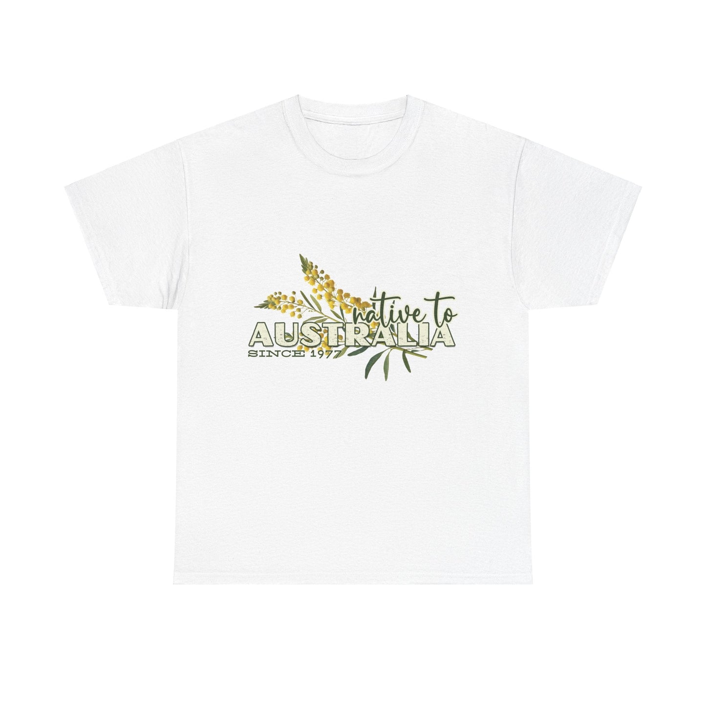 Native to Australia Wattle flower custom design t shirt - Solei Designs