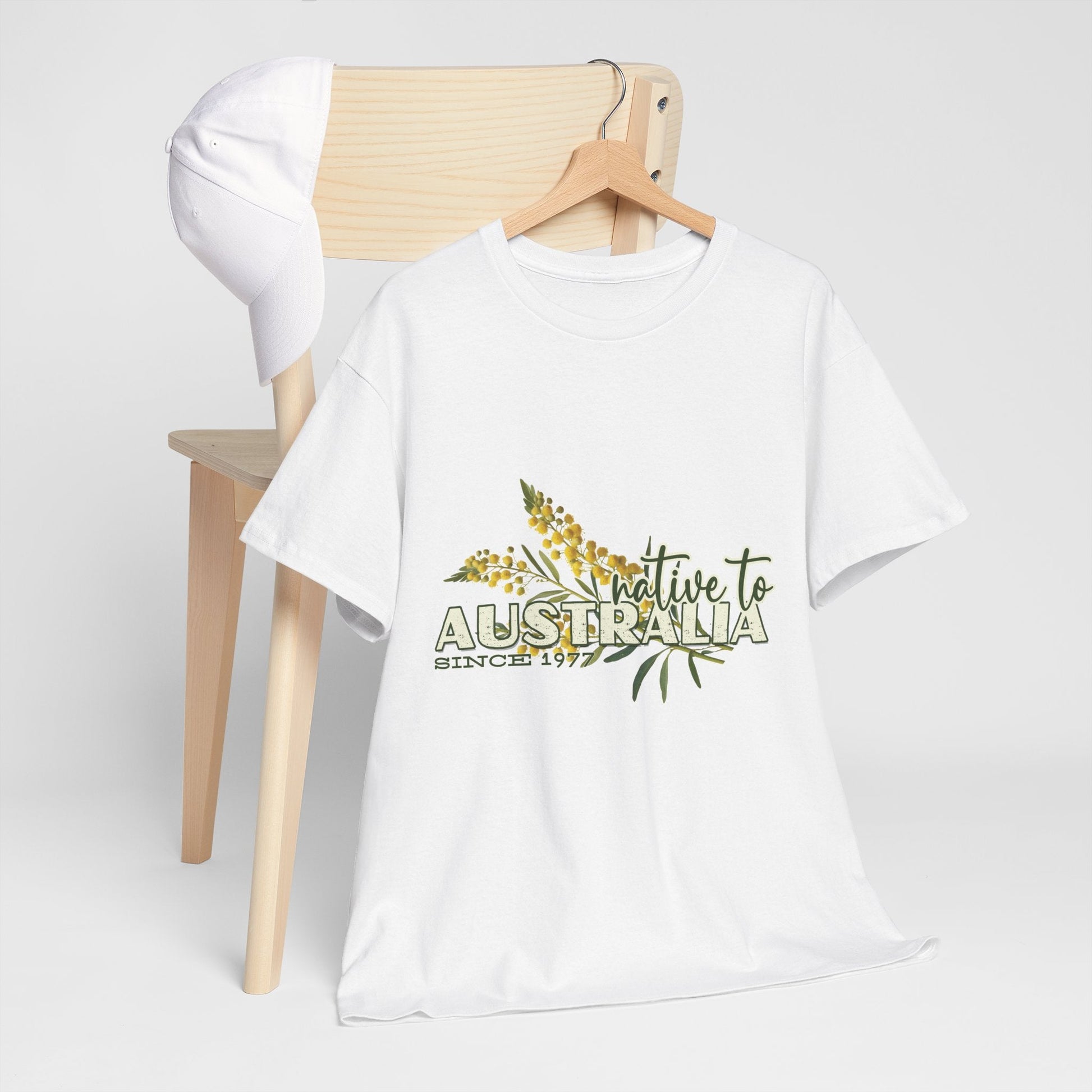 Native to Australia Wattle flower custom design t shirt - Solei Designs