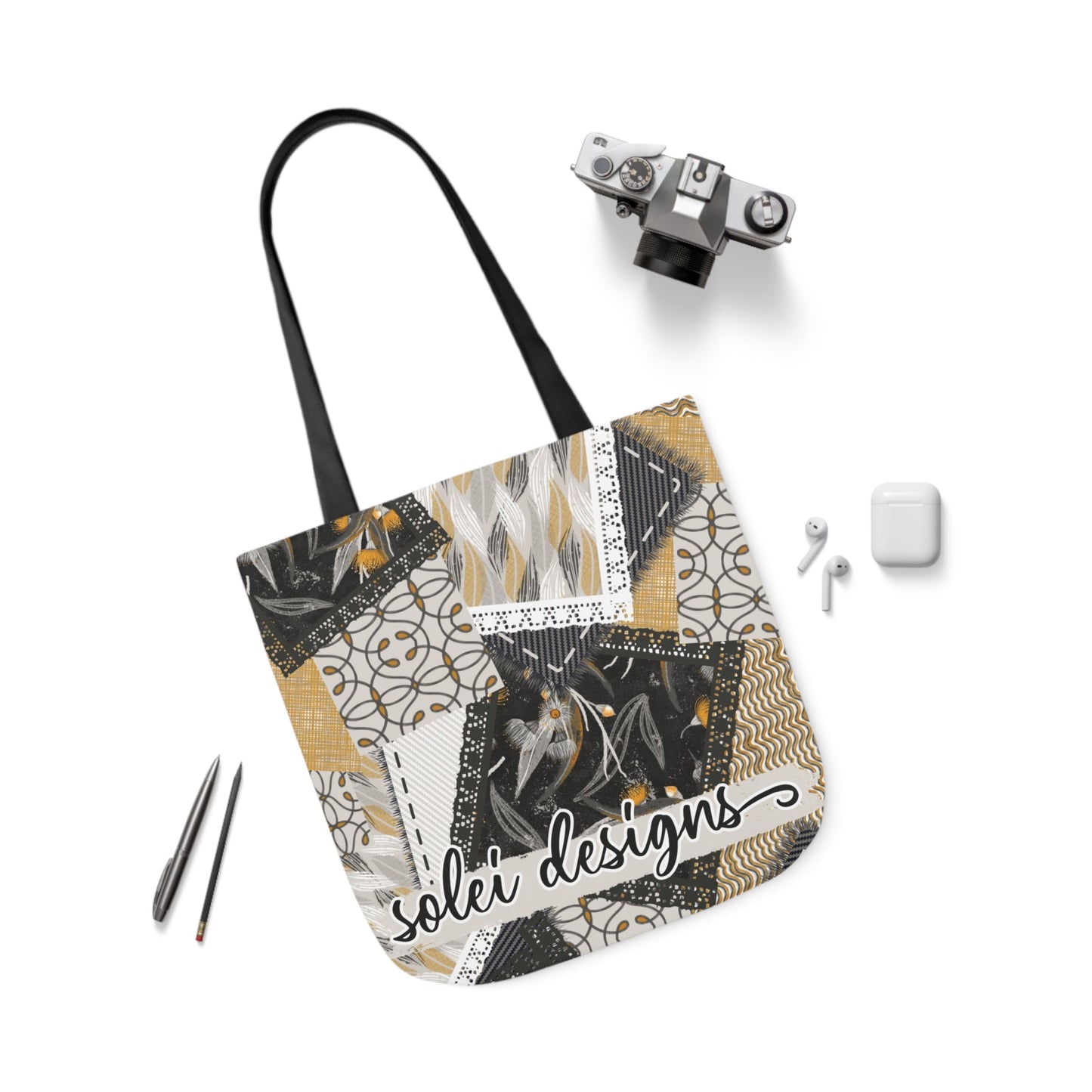 Native Tones custom design Tote Bag - Hand drawn artwork & custom text available - Solei Designs