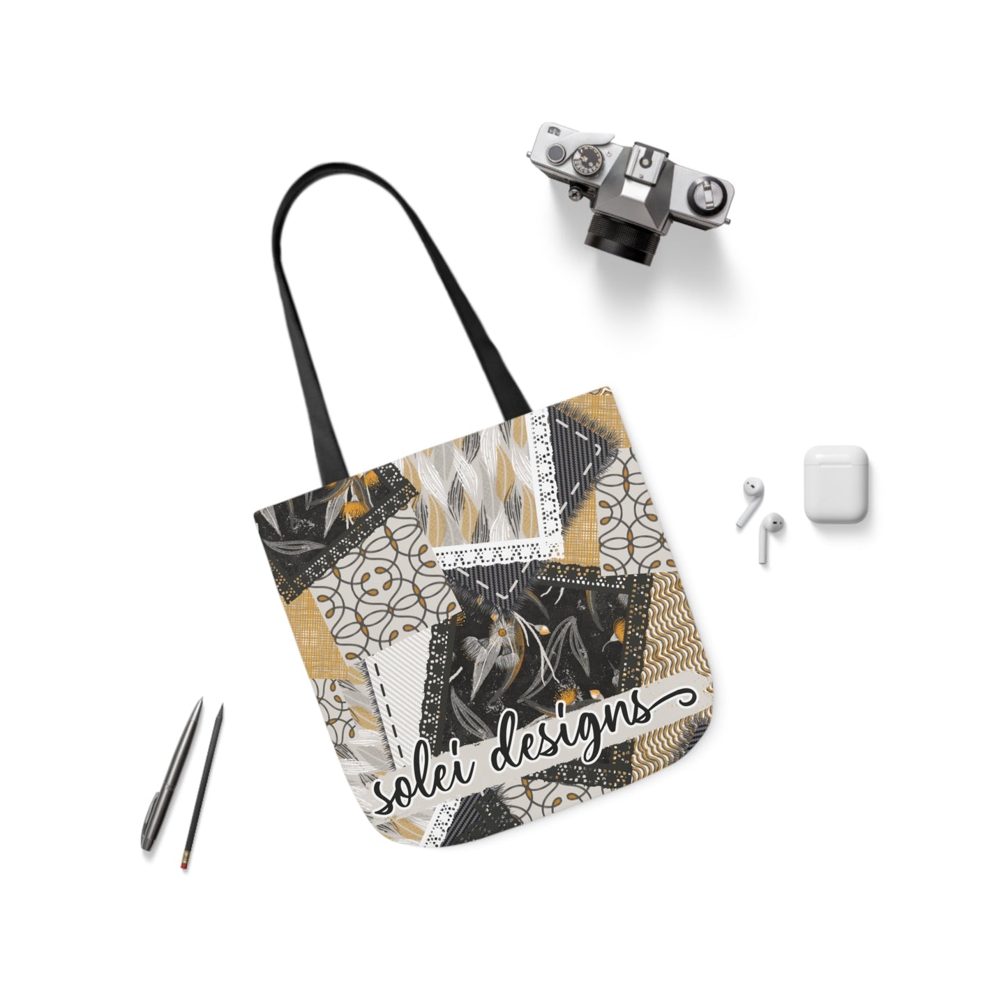 Native Tones custom design Tote Bag - Hand drawn artwork & custom text available - Solei Designs