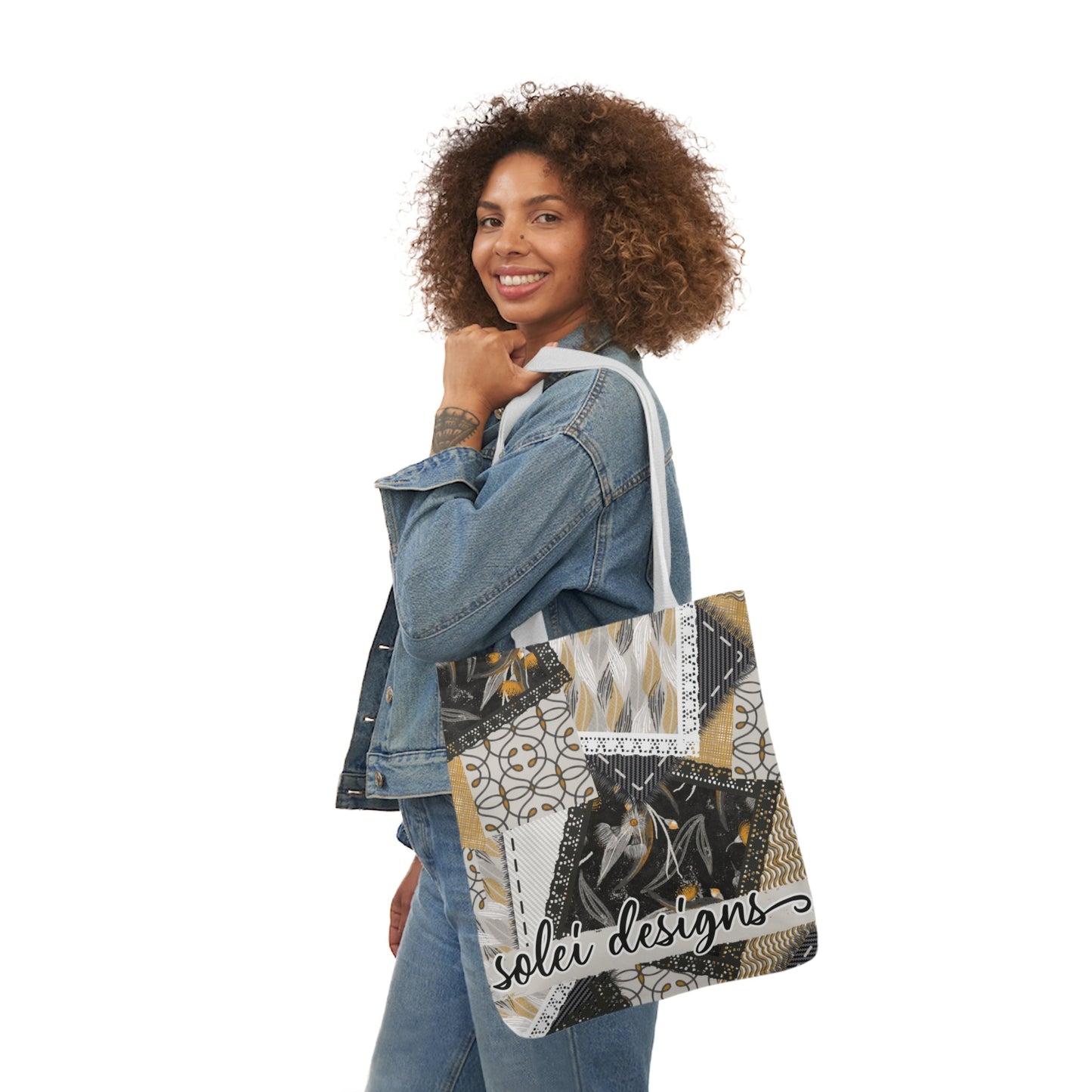 Native Tones custom design Tote Bag - Hand drawn artwork & custom text available - Solei Designs