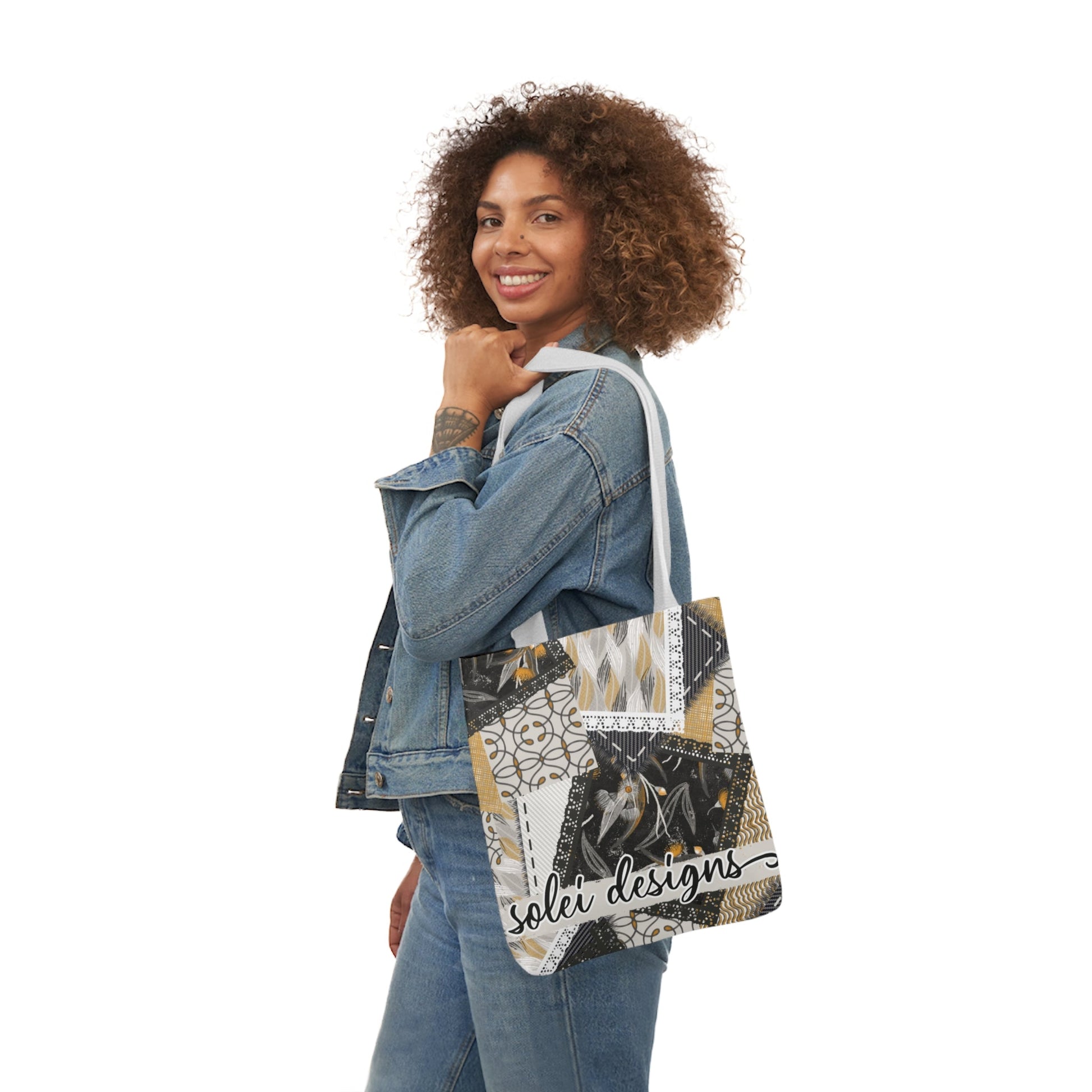 Native Tones custom design Tote Bag - Hand drawn artwork & custom text available - Solei Designs