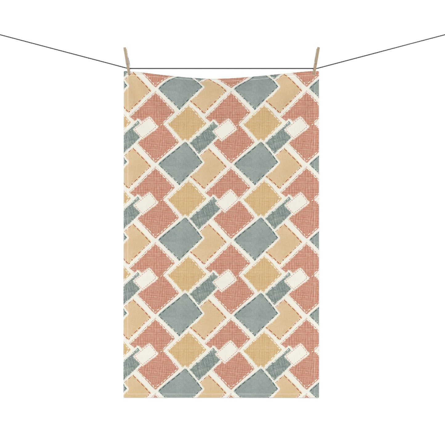 Patchwork - 100% Cotton Kitchen Tea Towel from the Native Patches design collection - Solei Designs