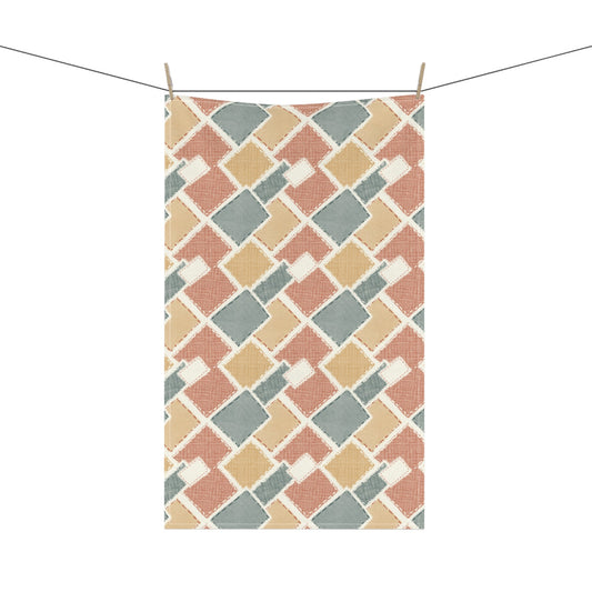 Patchwork - 100% Cotton Kitchen Tea Towel from the Native Patches design collection - Solei Designs