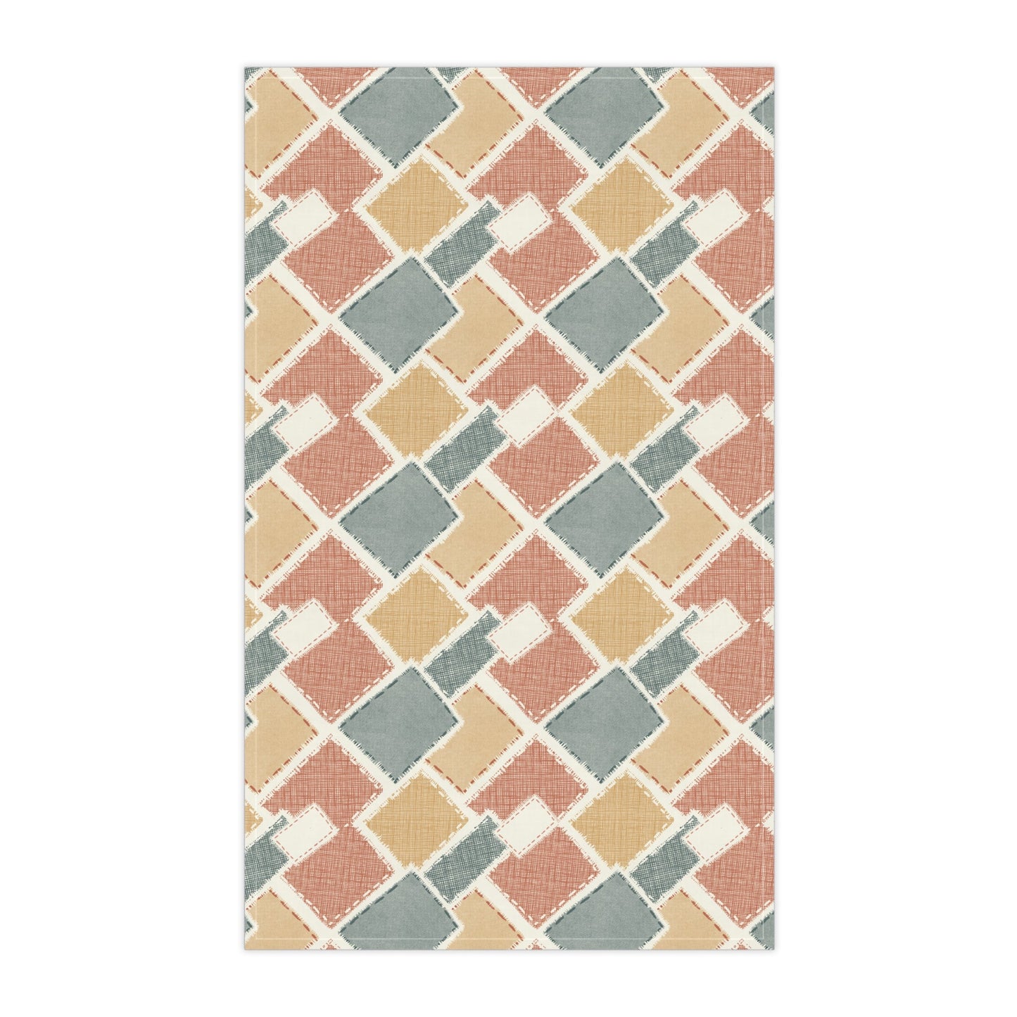 Patchwork - 100% Cotton Kitchen Tea Towel from the Native Patches design collection - Solei Designs