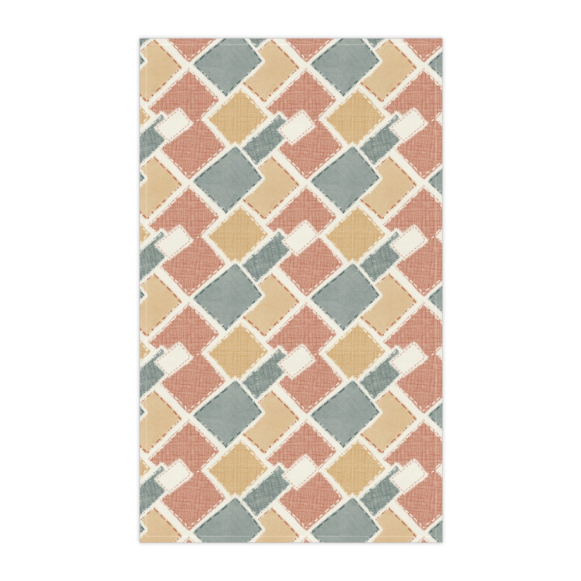 Patchwork - 100% Cotton Kitchen Tea Towel from the Native Patches design collection - Solei Designs