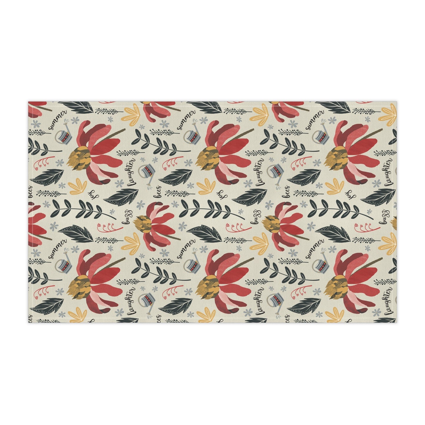 Red whimsy design - 100% Cotton Kitchen Tea Towels from the Summer Daze Collection - Solei Designs