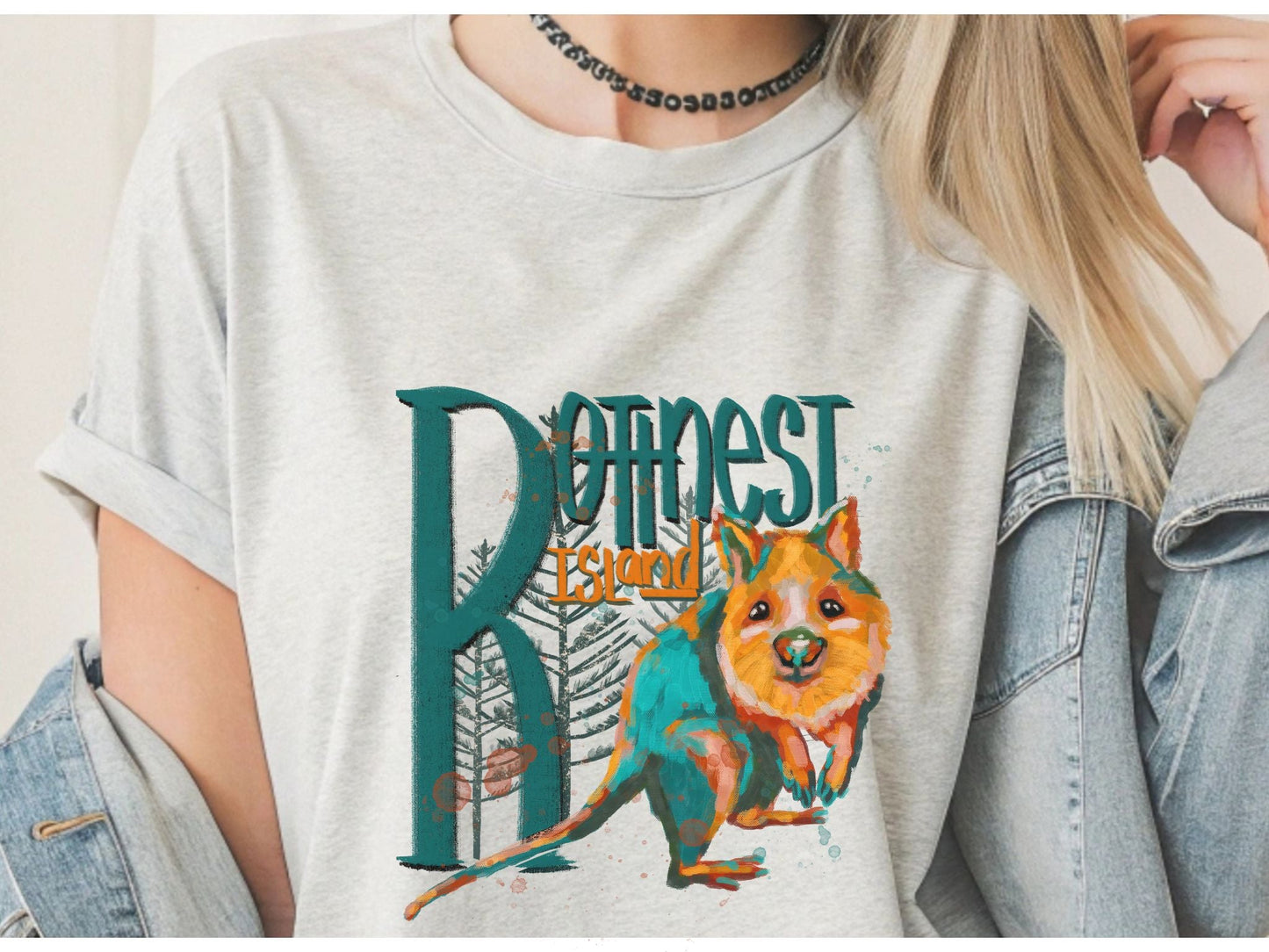 Rottnest Island WA Quokka custom designed Australian souvenir t shirt - Solei Designs