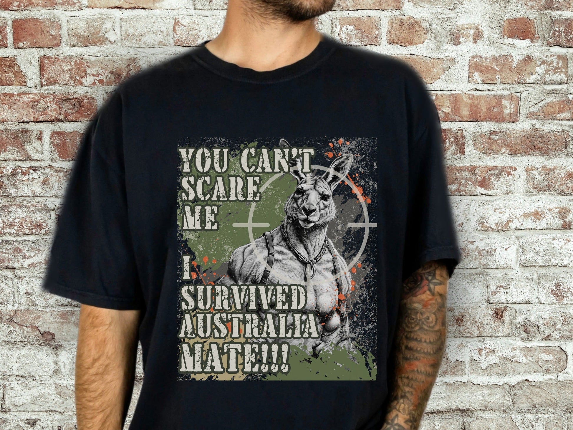 Scary Kangaroo t shirt - Australian souvenir t shirt - Solei Designs