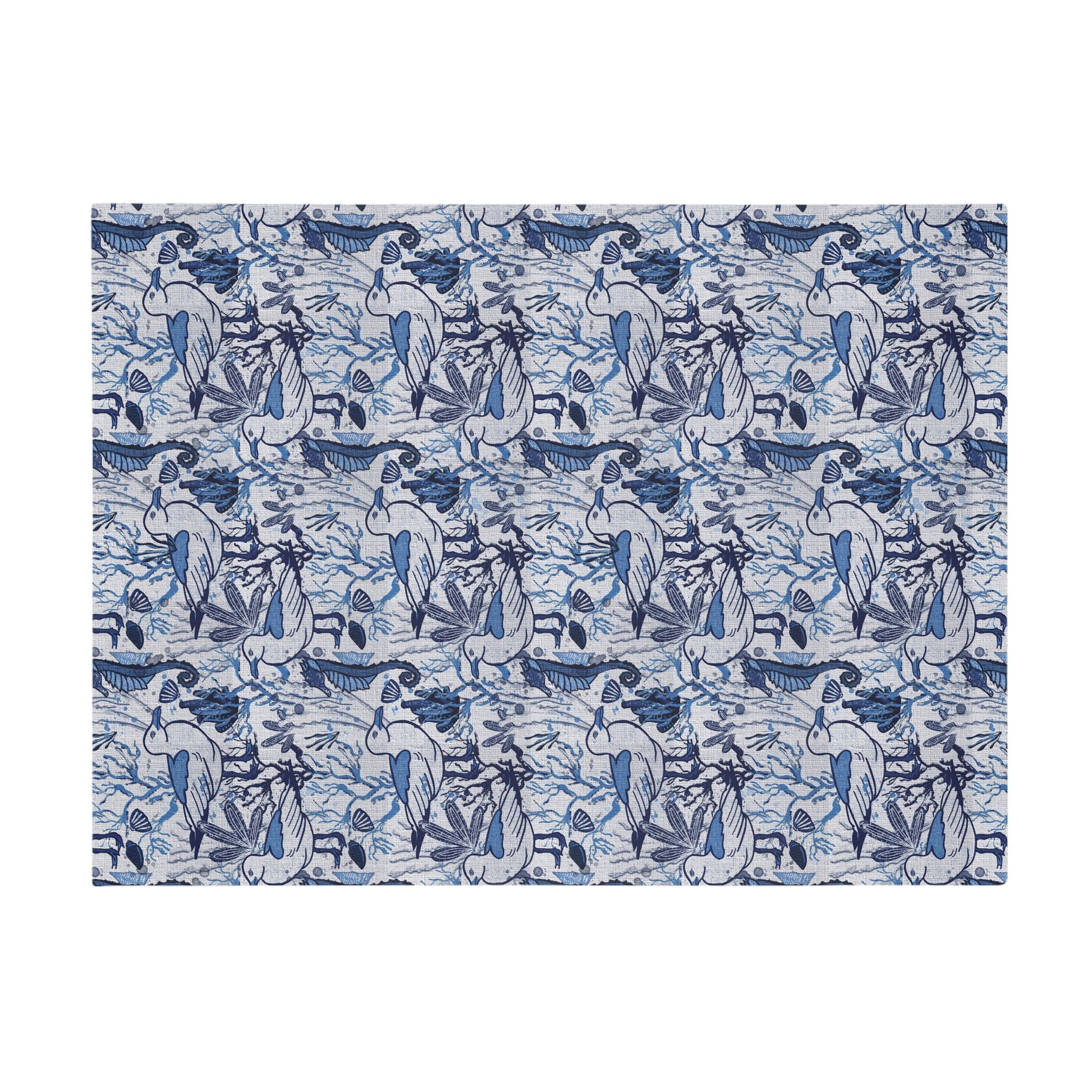 Sea Breeze coastal aesthetic hand drawn pattern - plush fleece throw blanket - Solei Designs