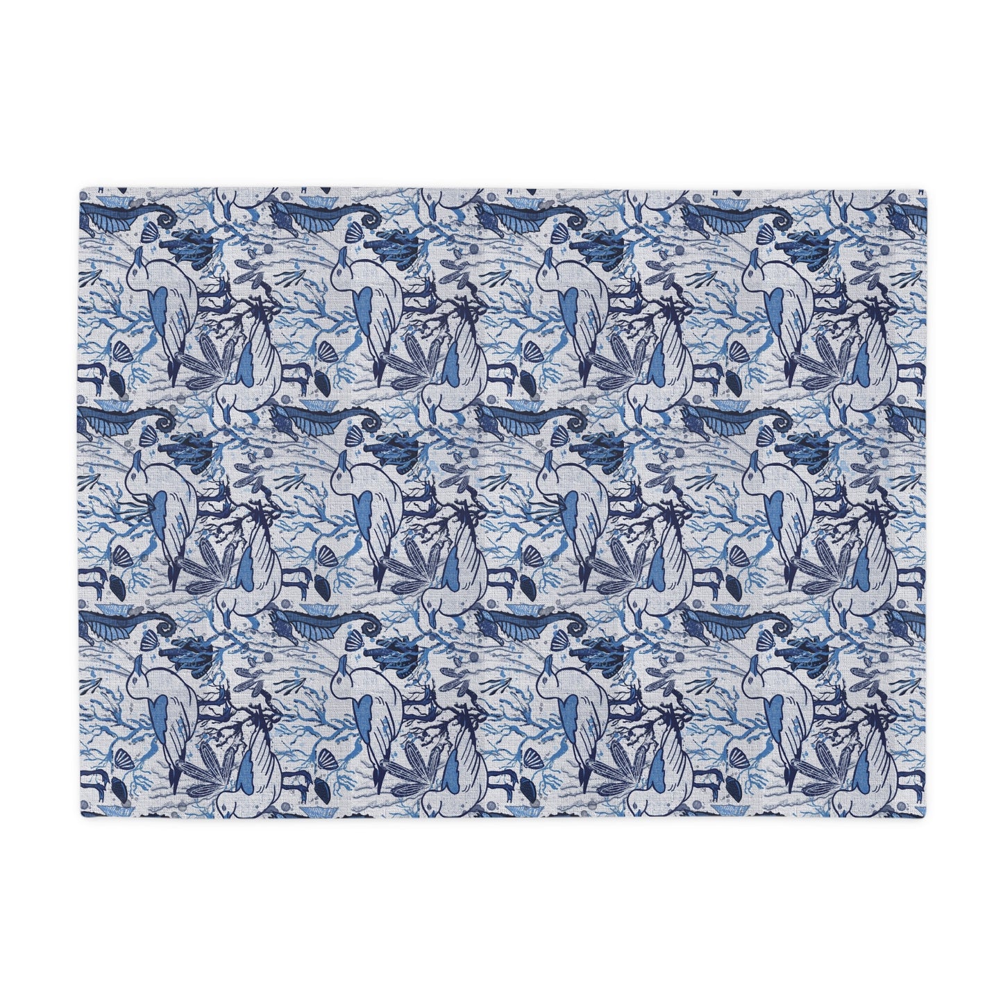 Sea Breeze coastal aesthetic hand drawn pattern - plush fleece throw blanket - Solei Designs