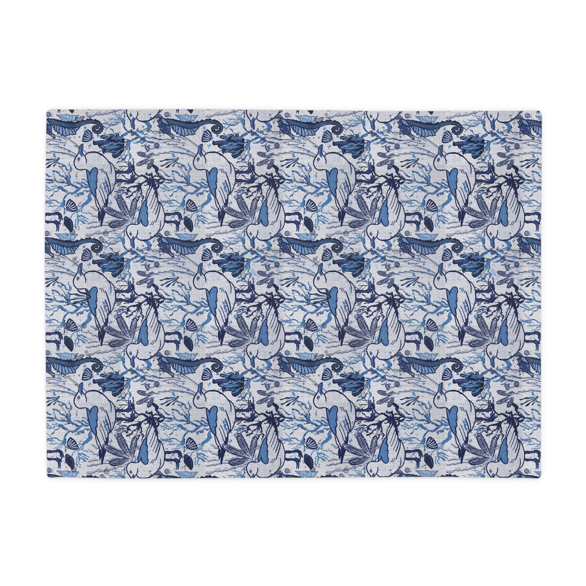 Sea Breeze coastal aesthetic hand drawn pattern - plush fleece throw blanket - Solei Designs