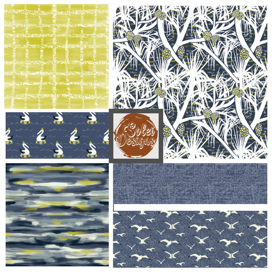 Seaside - Hand Drawn Seamless Pattern Collection - Solei Designs