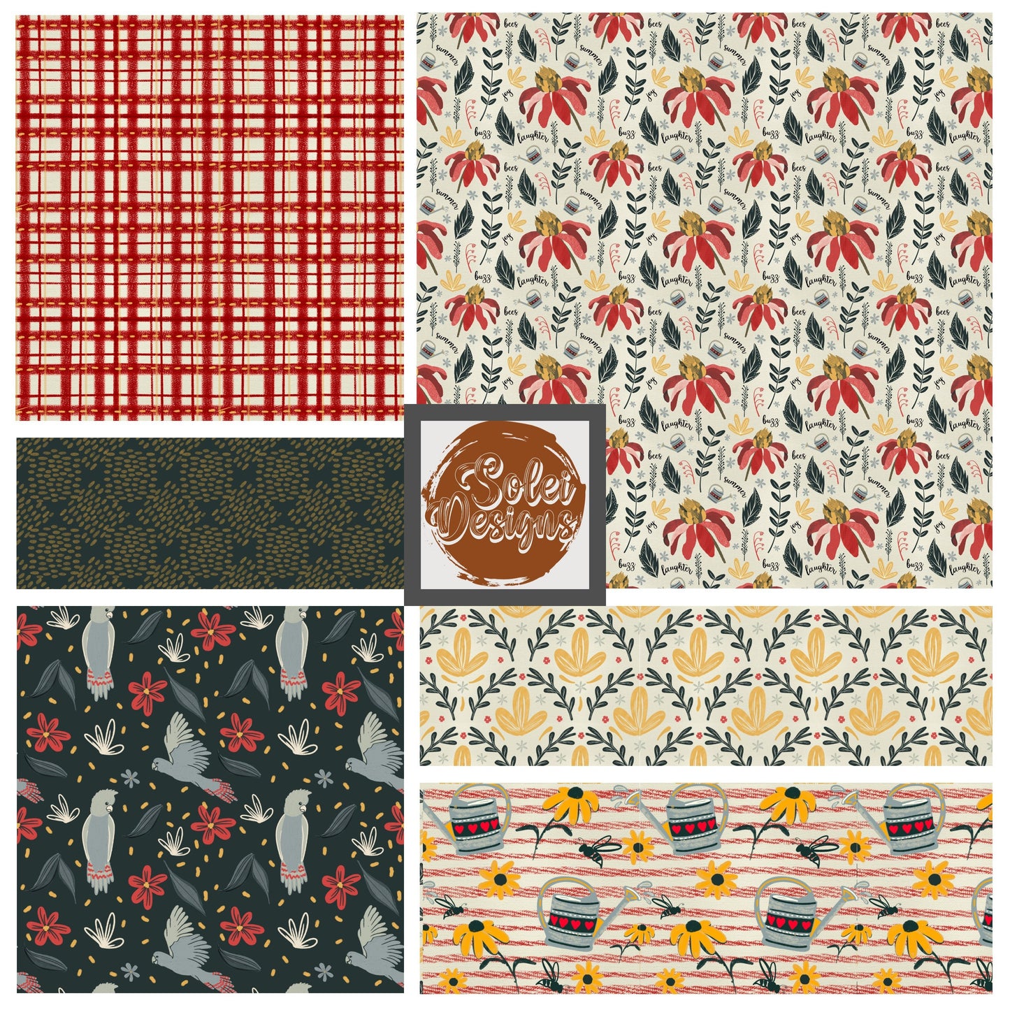 Summer Daze - Hand Drawn Seamless Pattern Collection - Solei Designs