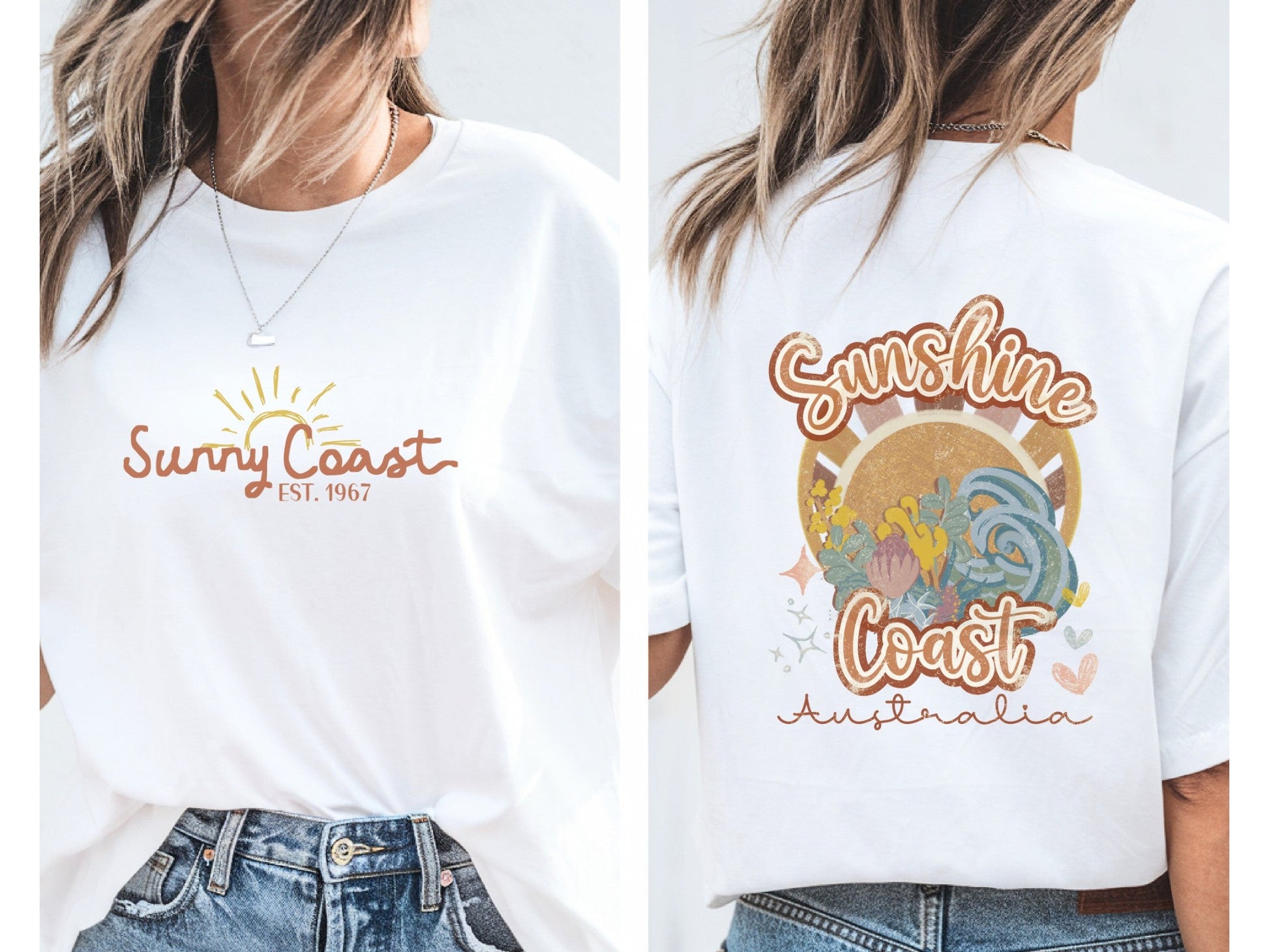 Sunny Coast Vintage Unisex Oversized Boxy Tee - Relaxed Fit Graphic Tee for Beach Lovers - Solei Designs