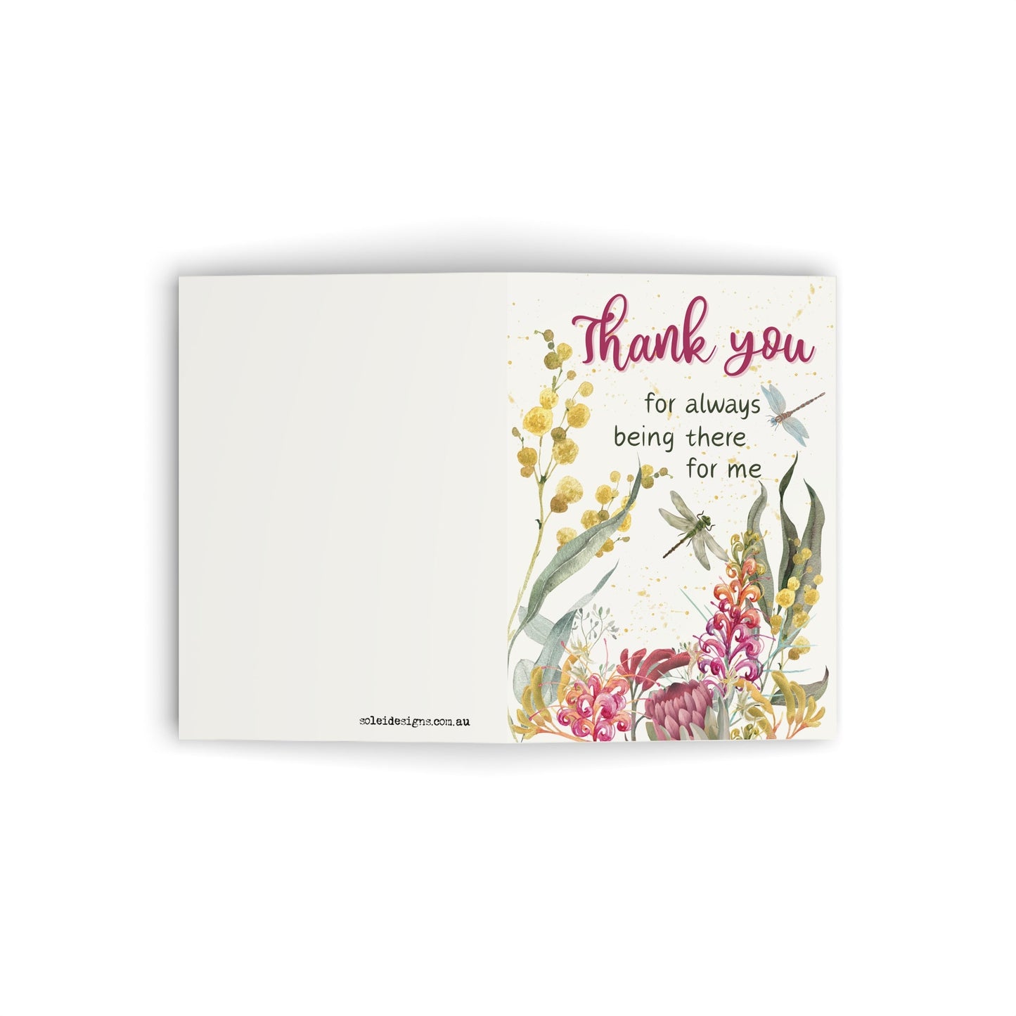 Thank you for always being there - Greeting Card - Solei Designs