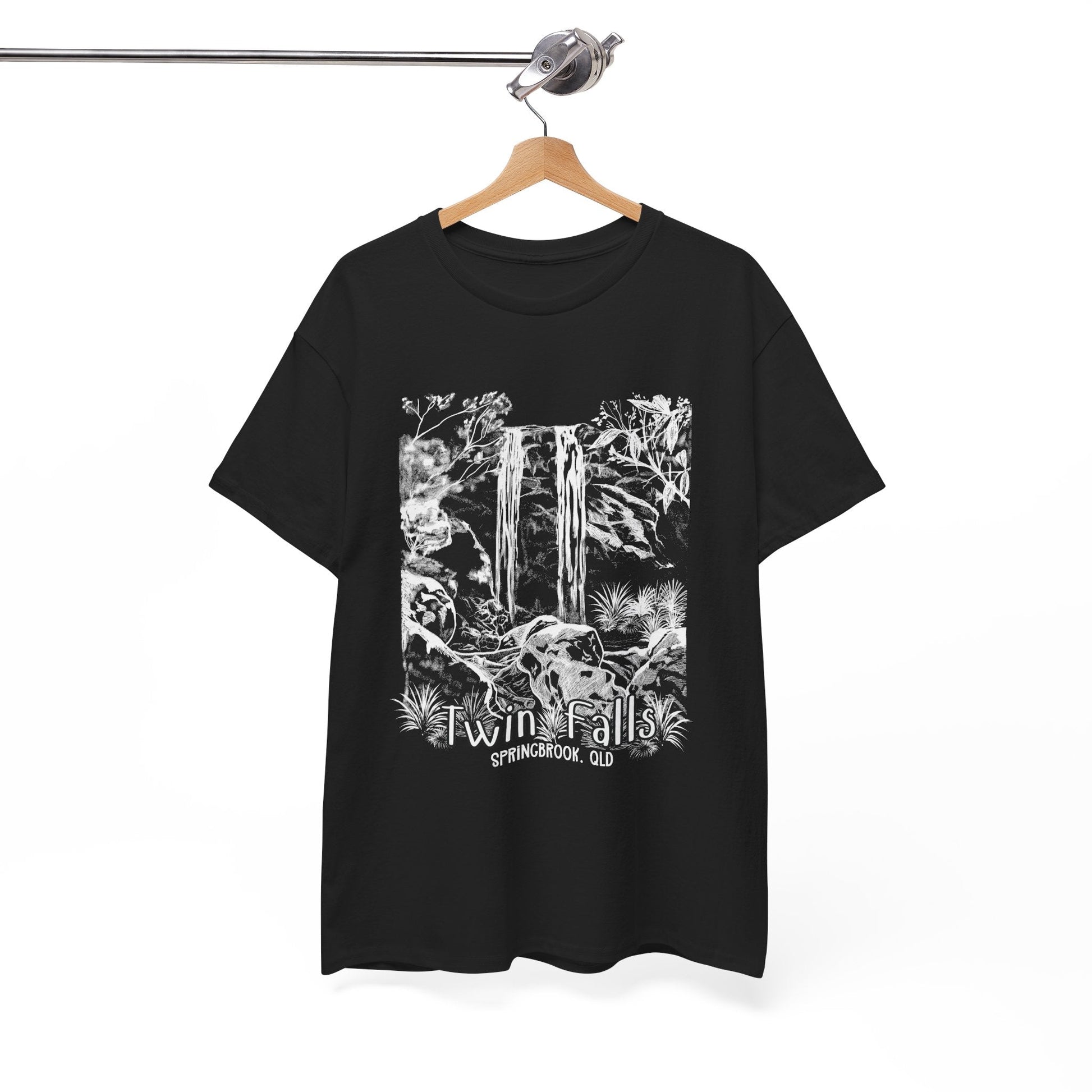 Twin Falls Springbrook QLD custom designed Australian souvenir t shirt - Solei Designs