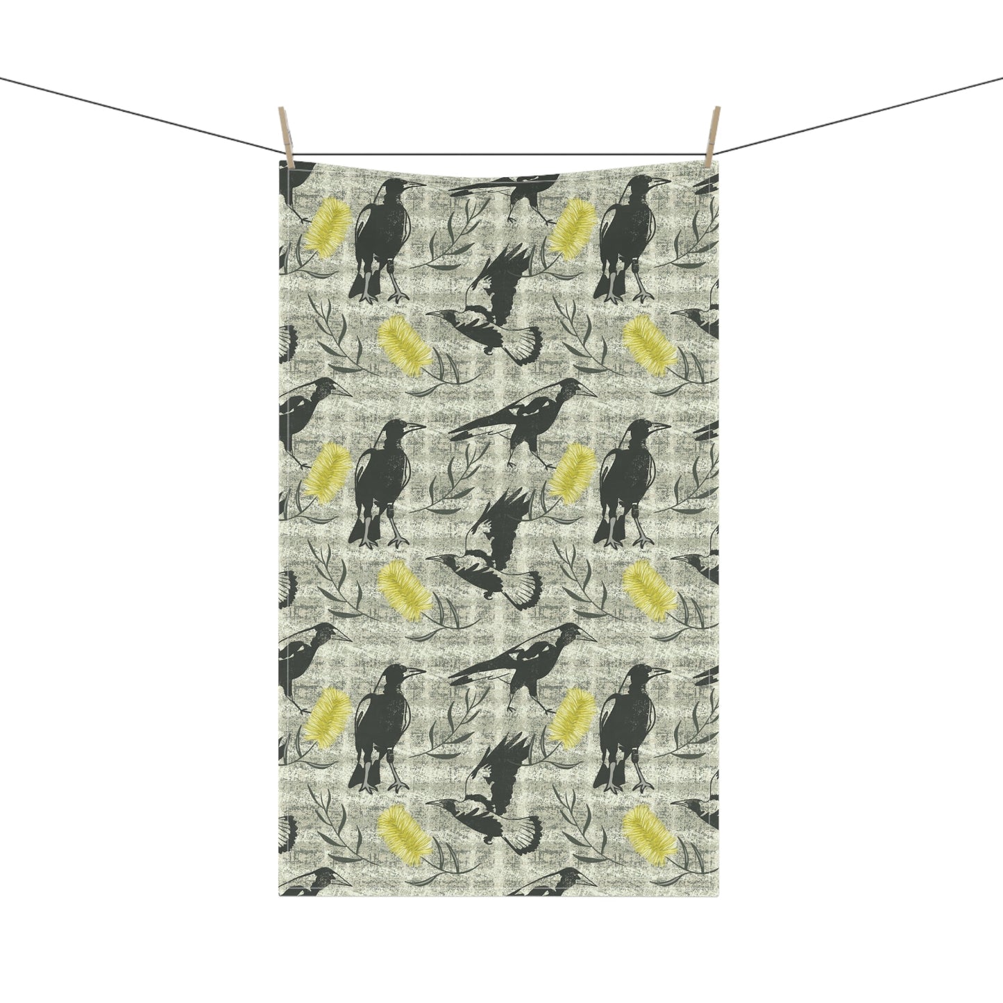 Wattle Dreaming design - Kitchen Tea Towel Design - Solei Designs