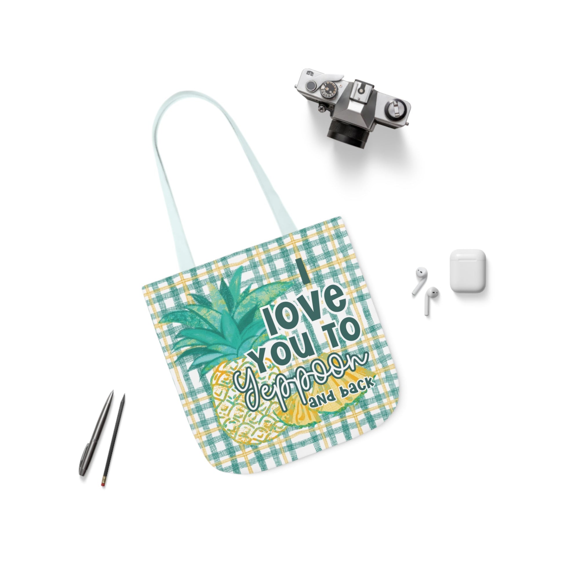 Yeppoon and back - souvenir custom designed Tote Bag - Hand drawn artwork & custom text available - Solei Designs