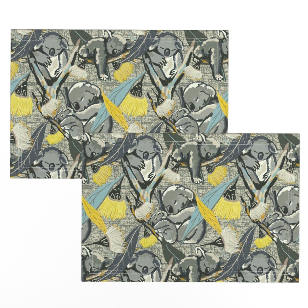 Sleepy Koalas - Australian animals collection available on my Spoonflower Store - Solei Designs