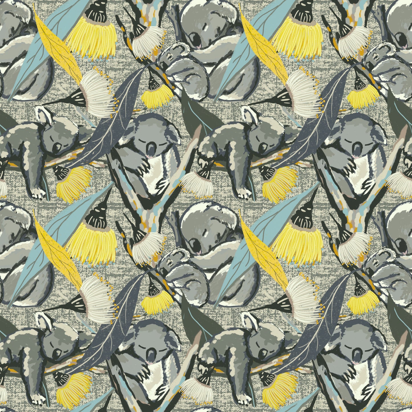 Sleepy Koalas - Australian animals collection available on my Spoonflower Store - Solei Designs