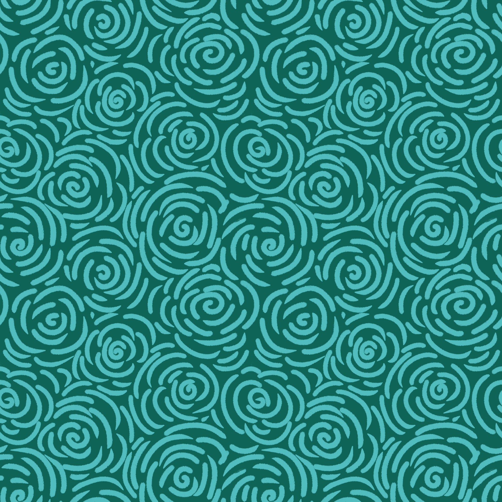 Teal Roses -pattern available for Licensing (part of Cheerful Florals Collection) - Solei Designs