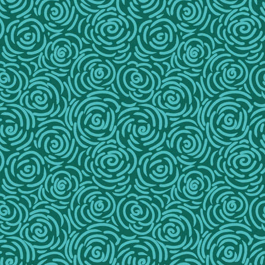 Teal Roses -pattern available for Licensing (part of Cheerful Florals Collection) - Solei Designs