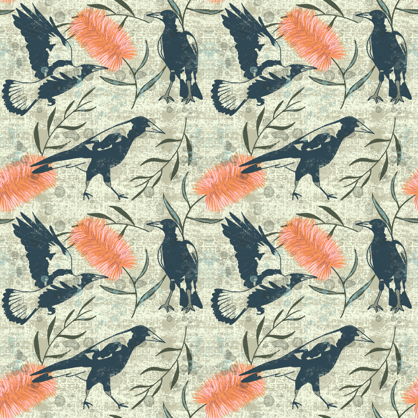 Wattles in Pink - Hand Drawn Seamless Pattern Collection - Solei Designs